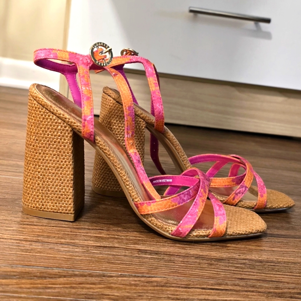 Ted Baker Never Worn Pink And Orange Sandals With A Boho Vibe #partyvibes